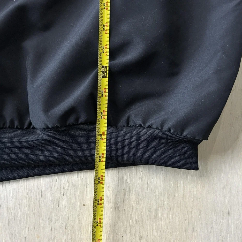 IXSPA Windbreaker Jacket Mens 2XL Black V-Neck Pullover Lightweight Athletic